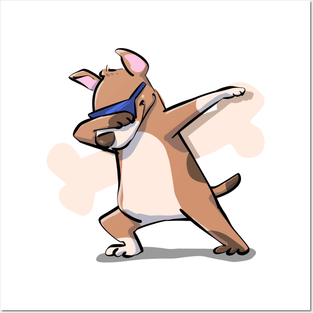 Funny Dabbing Dancing Dog Pet Wall Art by PhantomDesign